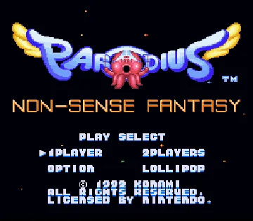 Parodius Da! - Shinwa kara Owarai e (Japan) screen shot title